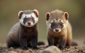 Comparaison entre une fouine et un furet dans un cadre naturel.