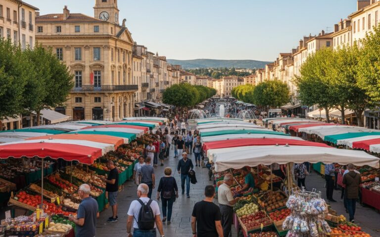Vue panoramique d'Aix-en-Provence, mettant en valeur son patrimoine culturel et architectural.